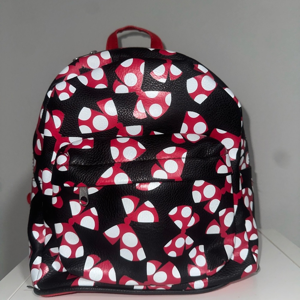 Black and Red Polka Dot Backpack